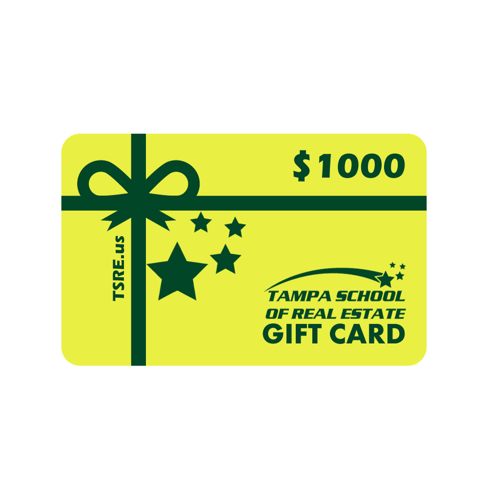 Giftcard Gift Cards TSRE | Tampa School of Real Estate $1000 Yellow