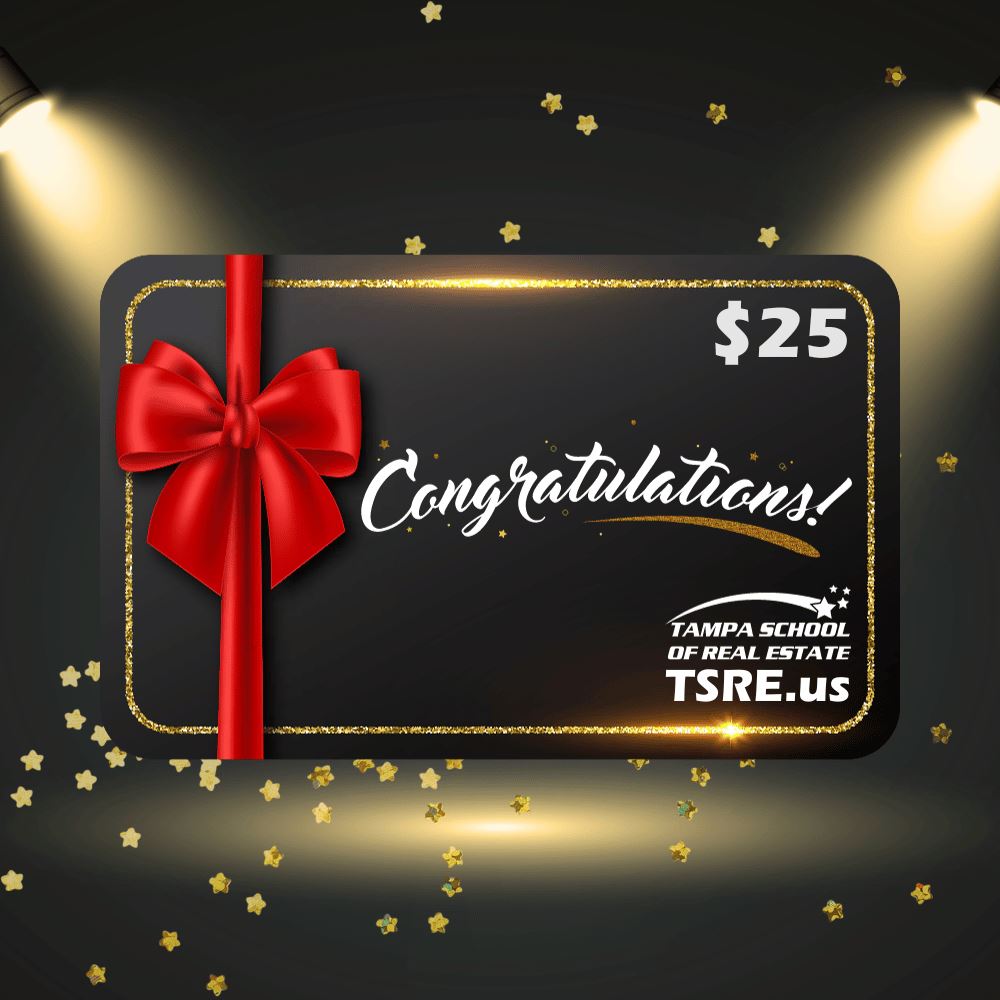 Giftcard Gift Cards TSRE | Tampa School of Real Estate $25 Congratulations