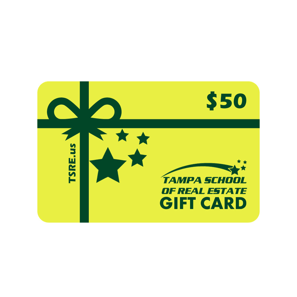 Giftcard Gift Cards TSRE | Tampa School of Real Estate $50 Yellow