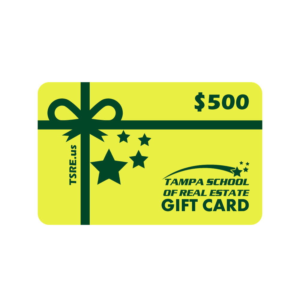 Giftcard Gift Cards TSRE | Tampa School of Real Estate $500 Yellow