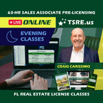 LIVE Online | Jan 13 6:30pm | 63-HR FL Real Estate Classes SLPRE TSRE LIVE Online | Tampa School of Real Estate