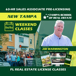 New Tampa | Jan 18 8:00am | 63-HR FL Real Estate Classes SLPRE TSRE New Tampa | Tampa School of Real Estate