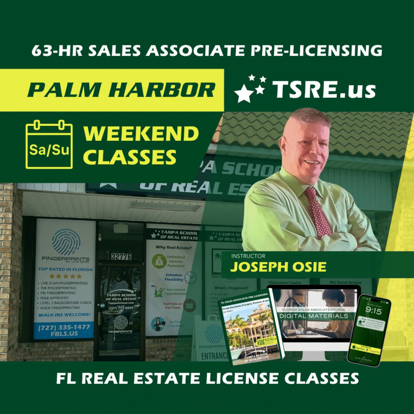 Palm Harbor | Feb 1 9:00am | 63-HR FL Real Estate Classes SLPRE TSRE Palm Harbor | Tampa School of Real Estate