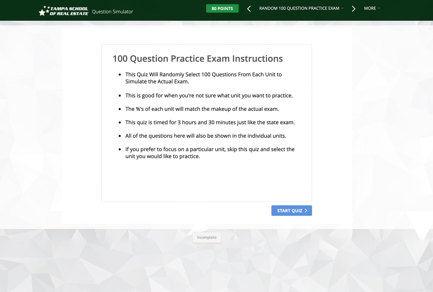 Question Simulator Exam Prep learn.at.tsre.us